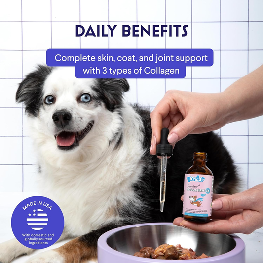 Kriath Collagen for Dogs, Supports Joint Relief & Healthy Skin Coat, Gut Health